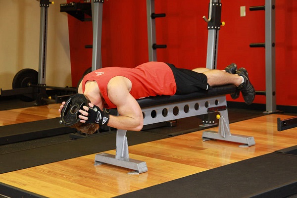 Bài tập Lying Face Down Plate Neck Resistance