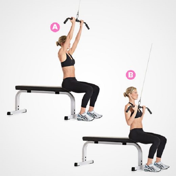Bài tập kéo cáp Underhand Cable Pulldowns
