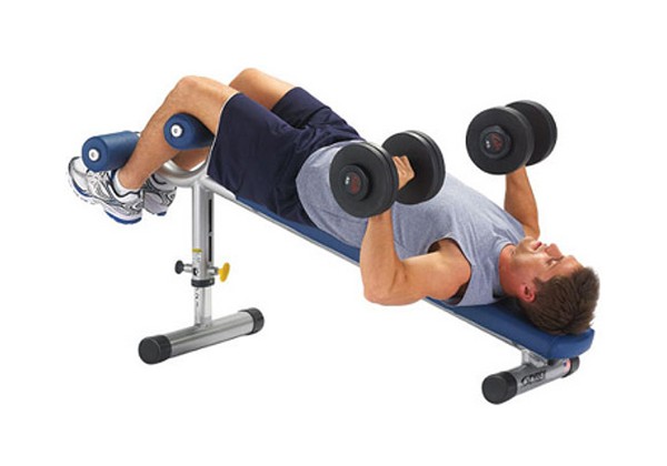 Bài tập ngực với tạ đơn Decline Dumbbell Bench Press