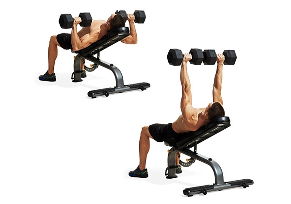 Tập ngực với ghế tập tạ có điều chỉnh độ dốc