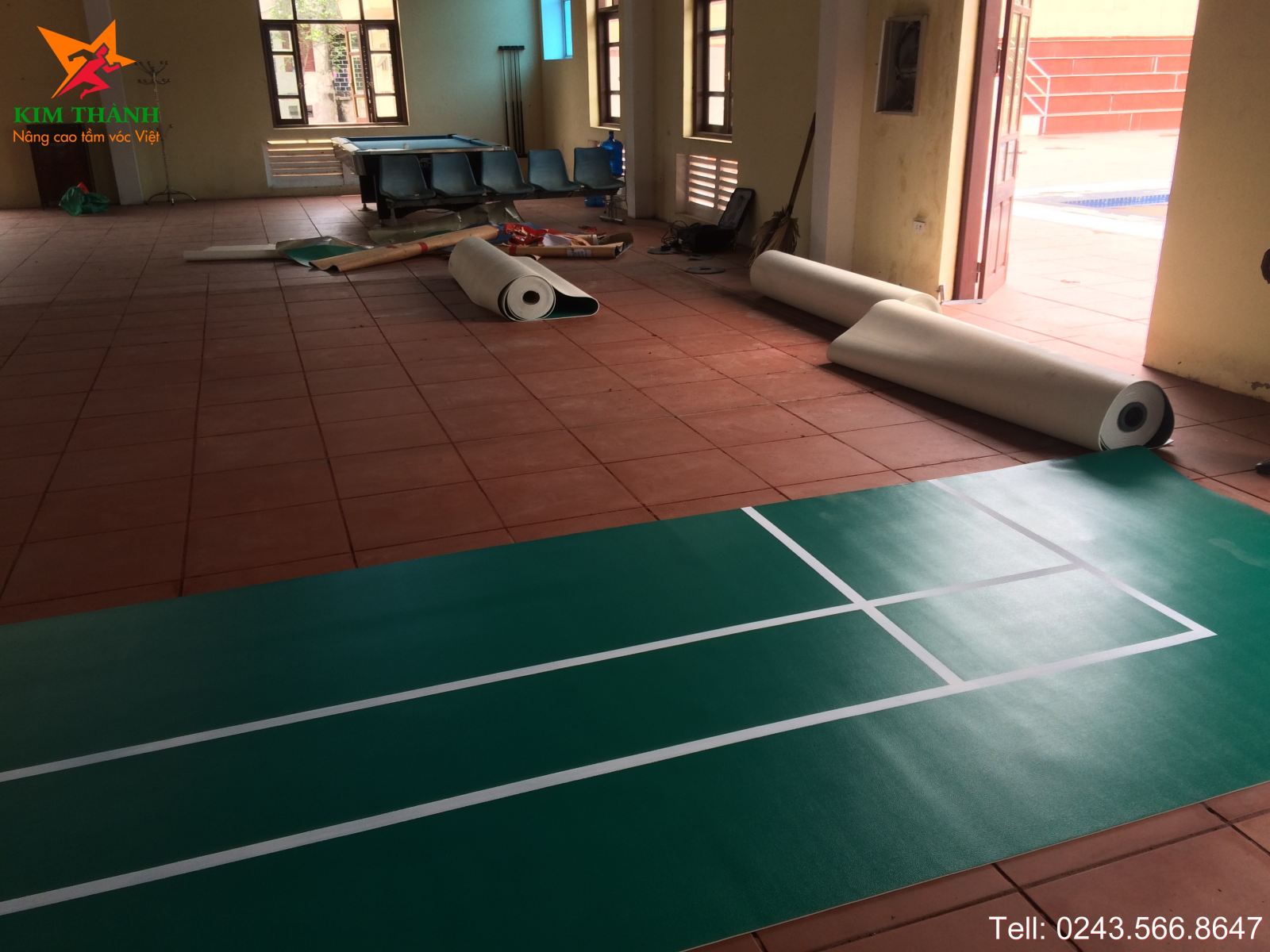 Thi công sân cầu lông tại Bắc Ninh