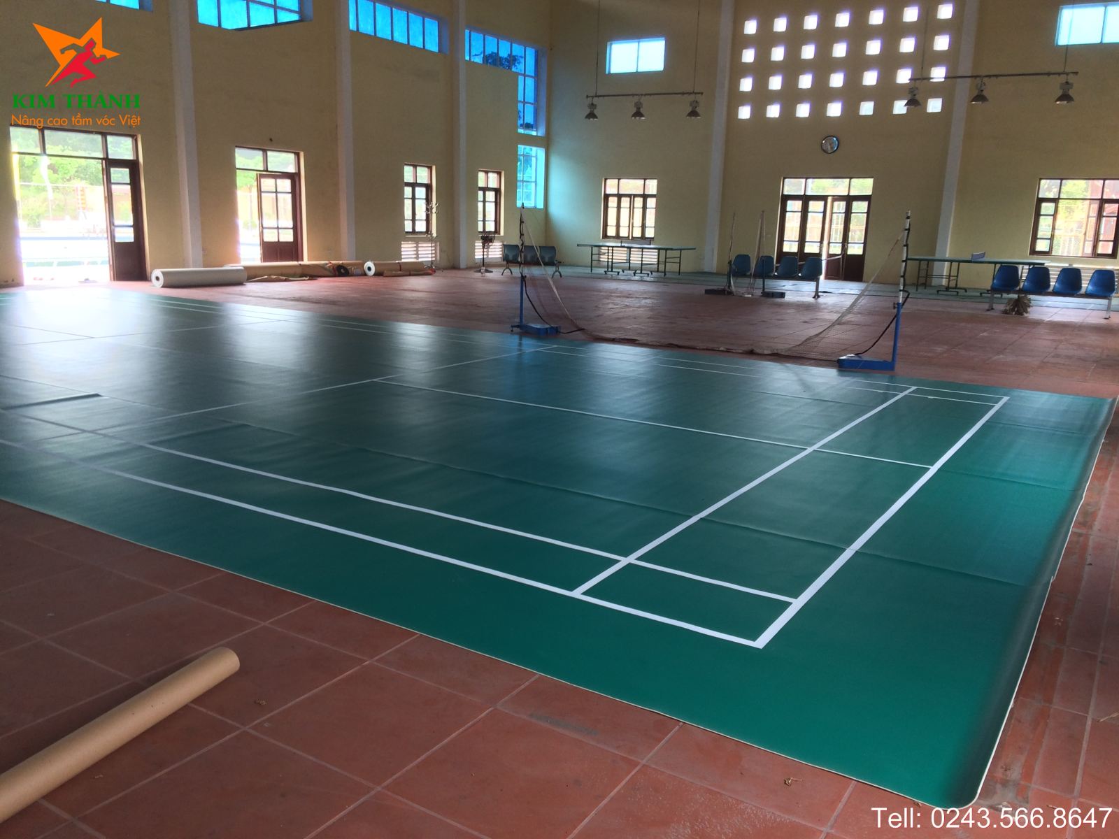 Thi công sân cầu lông tại Bắc Ninh