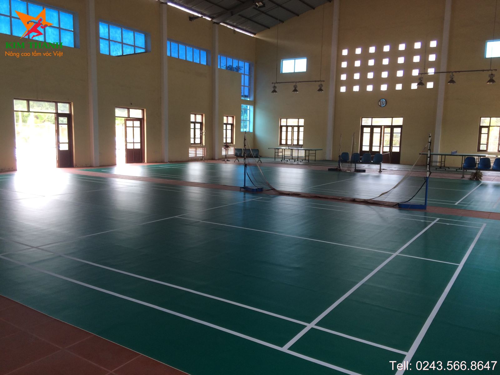 Thi công sân cầu lông tại Bắc Ninh