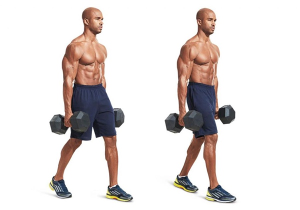 Động tác cầm tạ đi