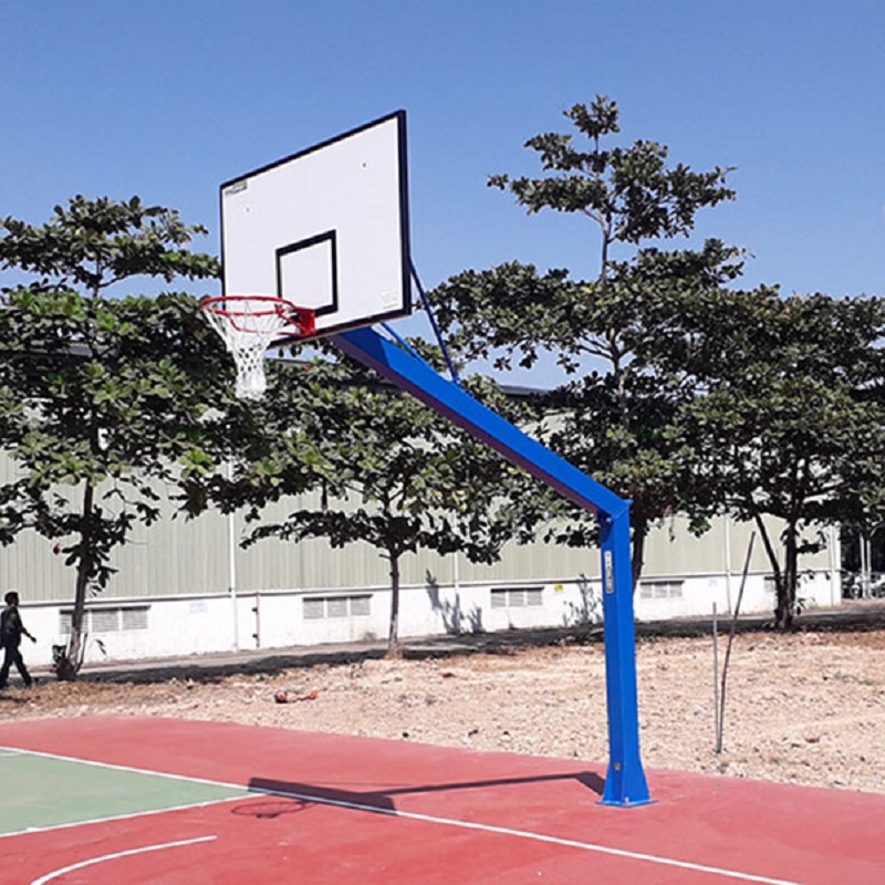 Trụ bóng rổ cố định có không gian sử dụng linh động