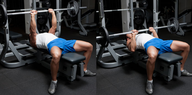 Động tác nằm đẩy thanh tạ