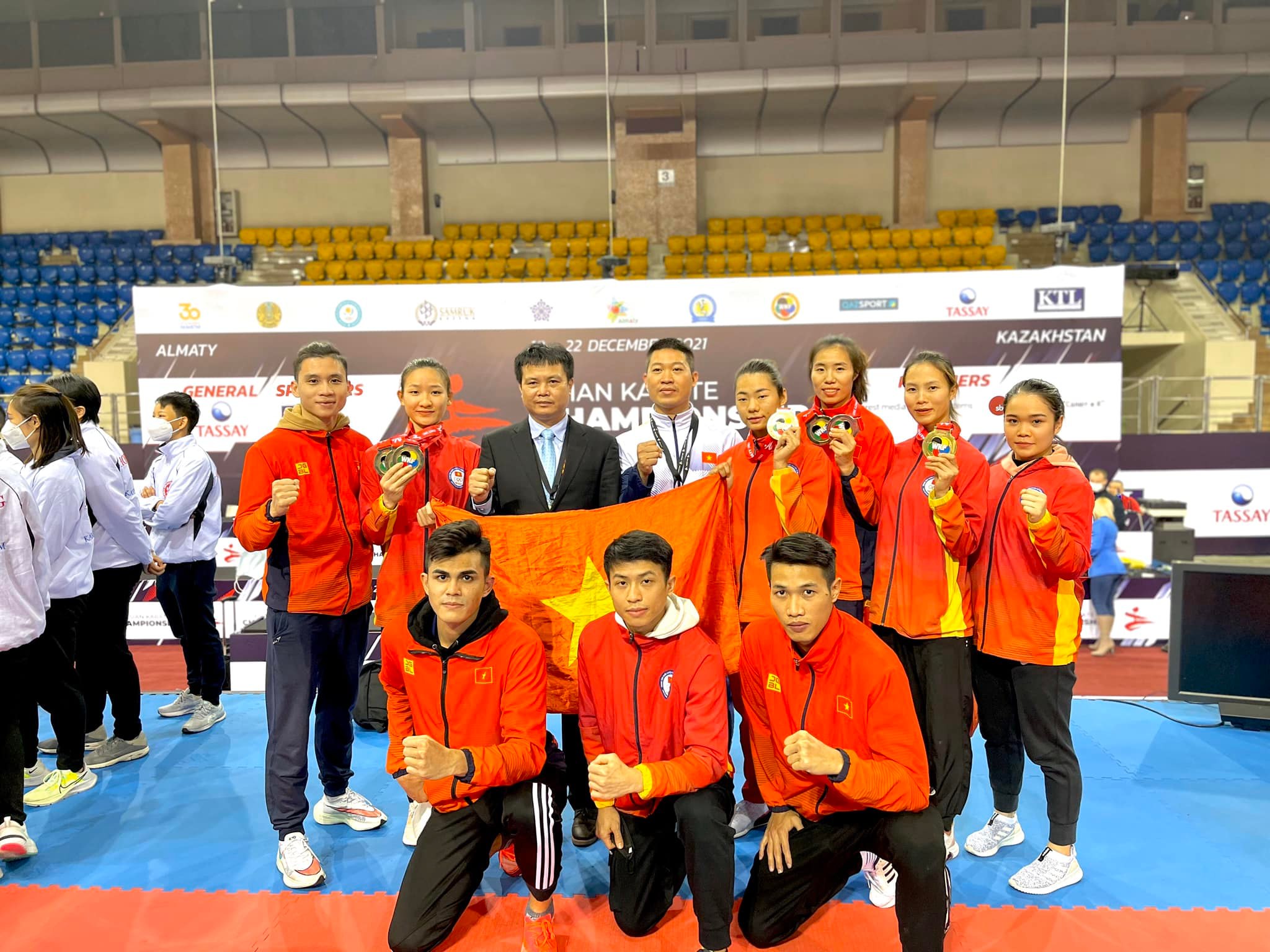 ĐT Karate đã thi đấu thành công tại giải châu Á hồi tháng 12/2021