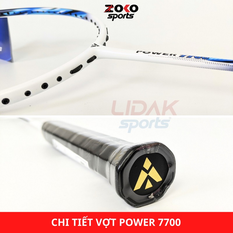 Chi tiết vợt cầu lông Vicleo Power 7700 khung siêu nhẹ 