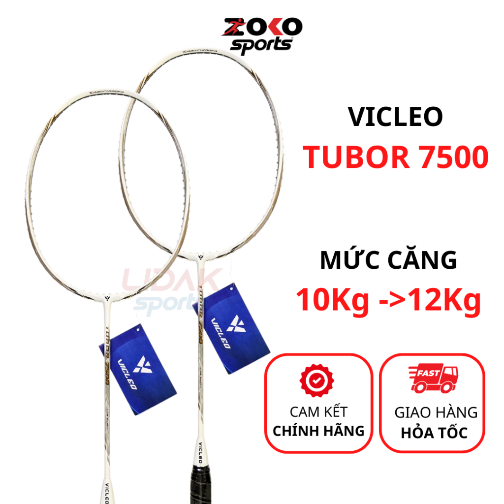 Hình ảnh về vợt cầu lông Vicleo Tubor 7500 màu trắng