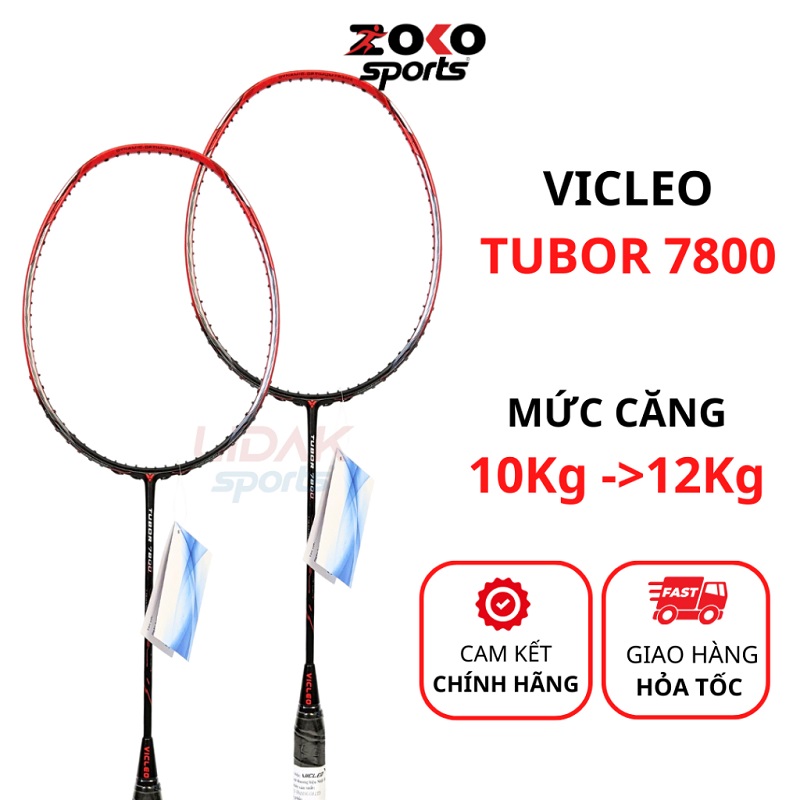 Khung vợt cầu lông Vicleo Tubor 7800 mức căng 10kg 11kg khung carbon chính hãng