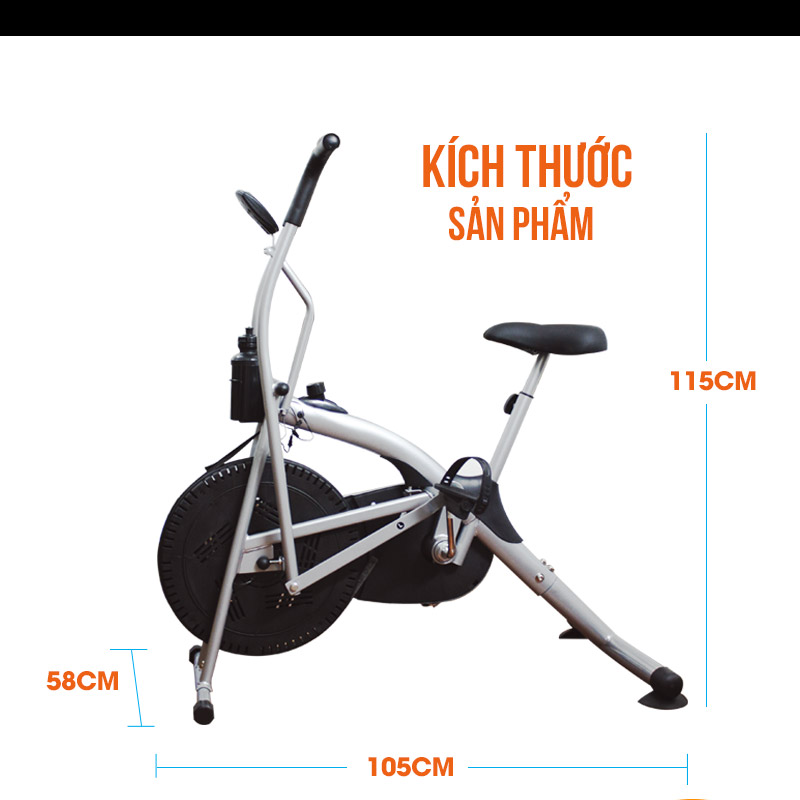  Kích thước chuẩn của xe đạp tập thể dục Zasami KZ-6411 