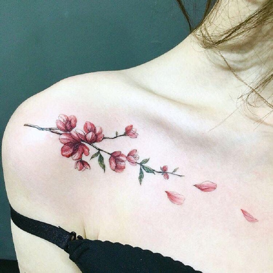 Hình xăm hình hoa cuốn hút đẹp