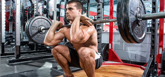 Động tác xuống tấn với thanh tạ