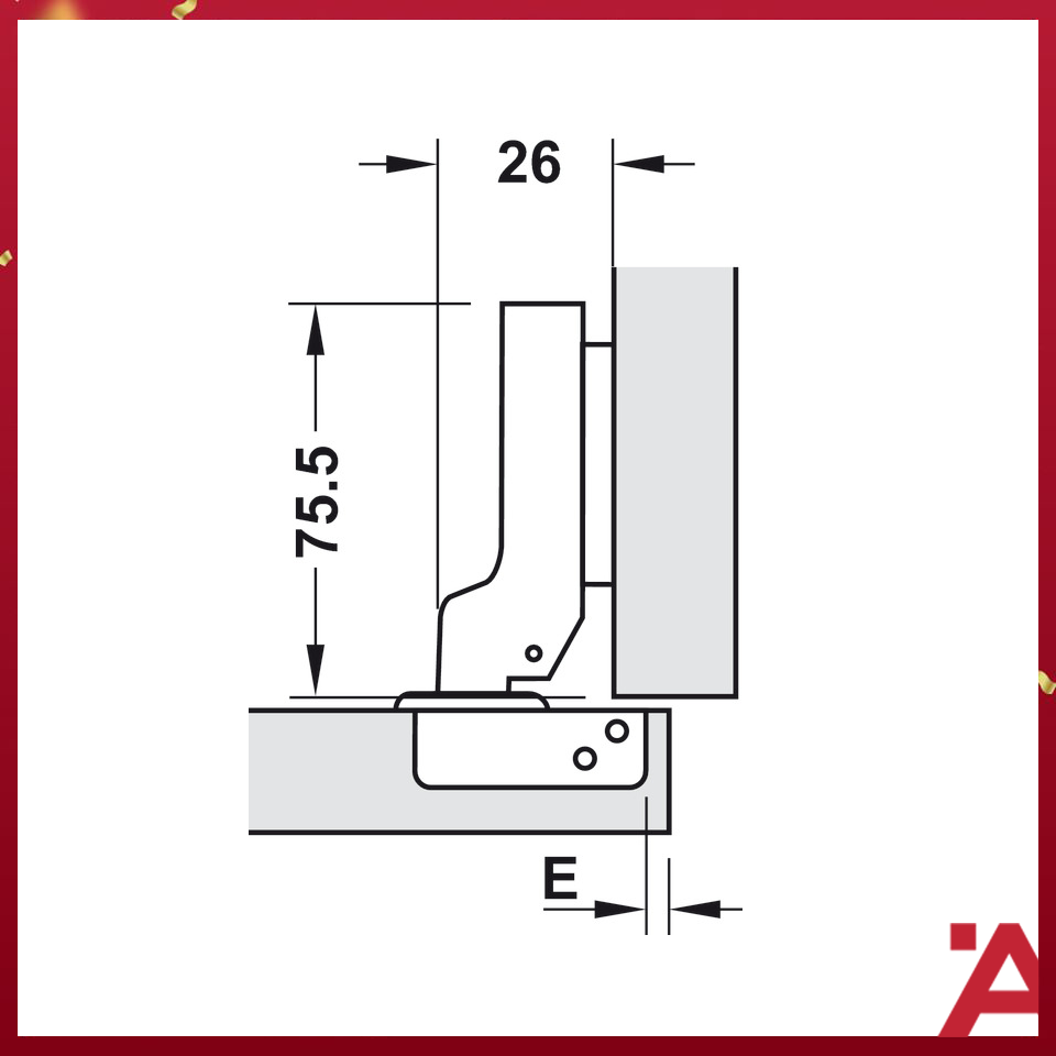 Bản Lề Trùm Nửa Metalla SM 110° Giảm Chấn Hafele 315.06.751