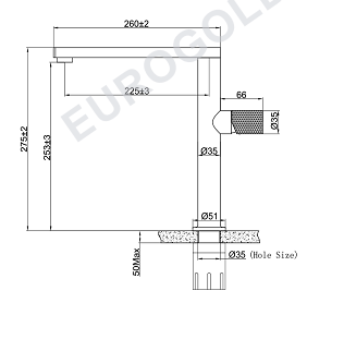 Vòi rửa bát Eurogold EUF331D