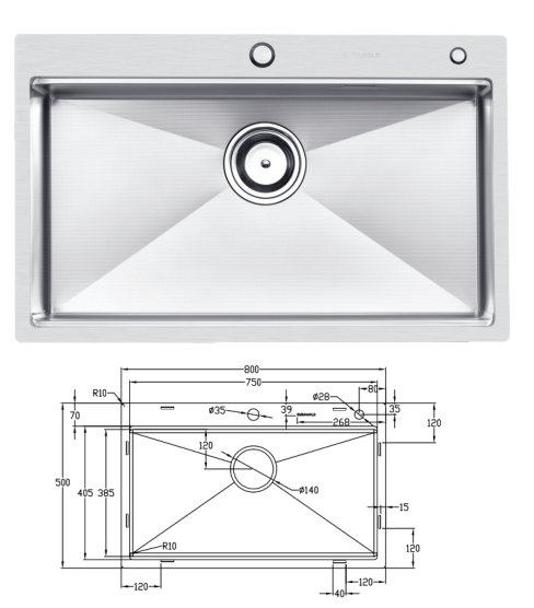 CHẬU RỬA BÁT CHỐNG XƯỚC EUC18050EA/ GA