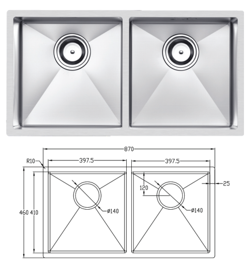 CHẬU RỬA BÁT CHỐNG XƯỚC EUC28746EB