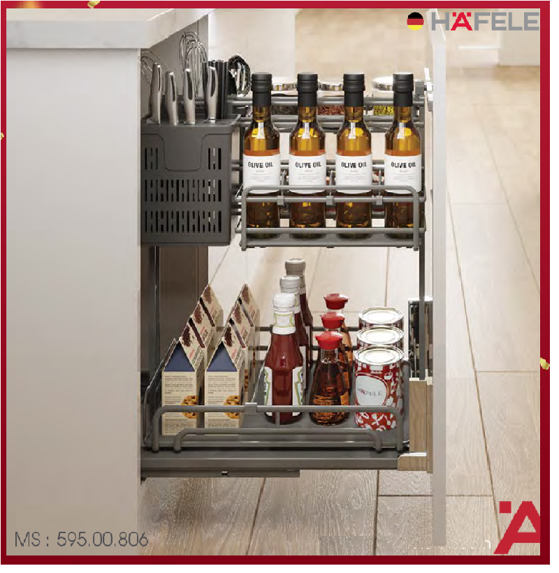 Kệ Đựng Gia vị giao thớt hafele Omero Multi 450mm Kosmo