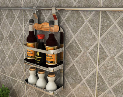 Giá treo ngoài gia vị 3 tầng EV38 Eurogold