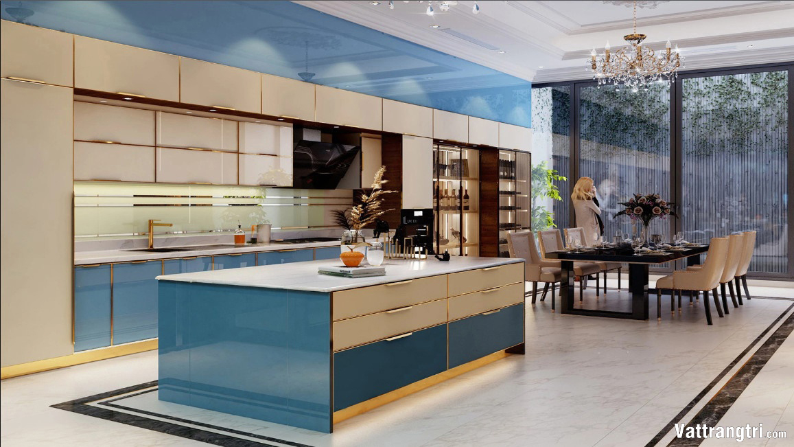 tủ bếp có bàn đảo