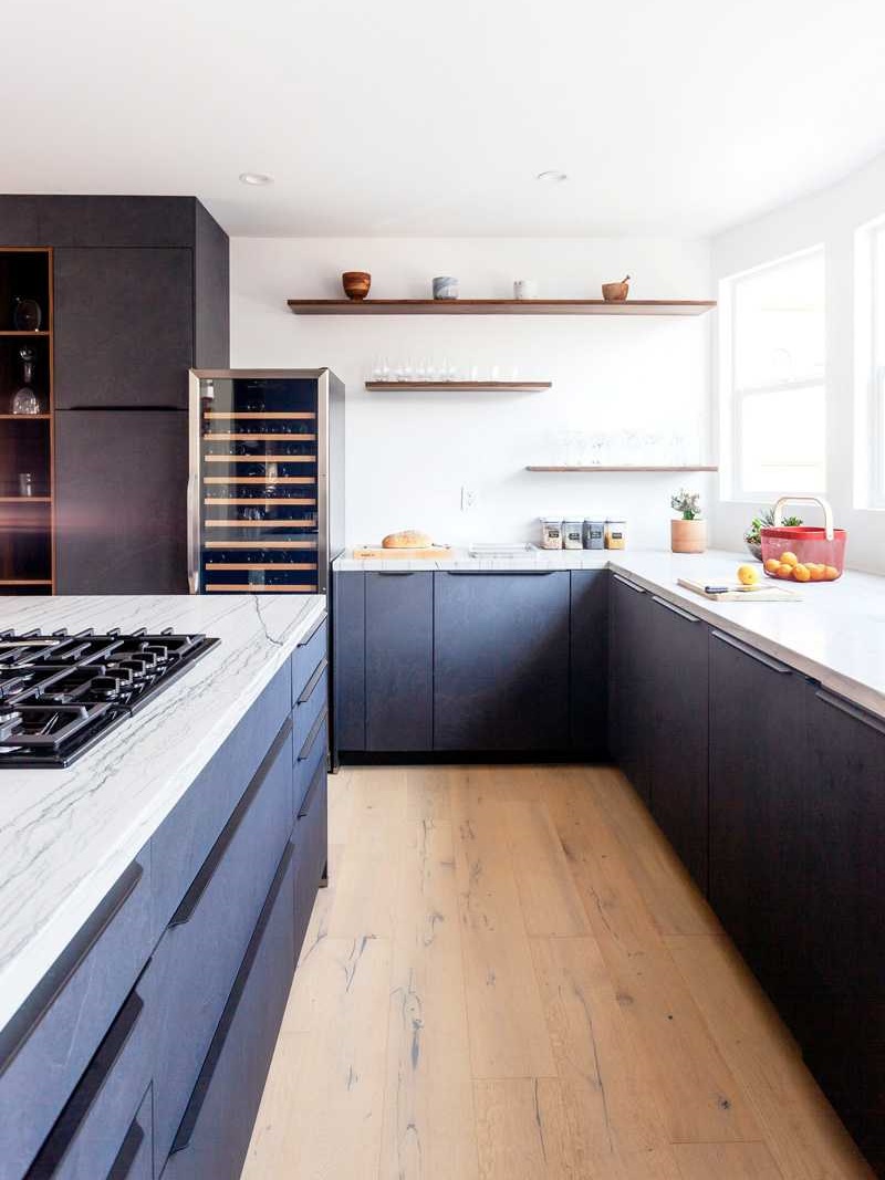 tủ bếp song song