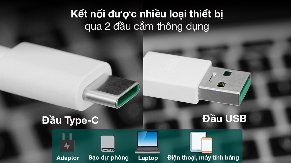 Cáp Sạc Nhanh VOOC Oppo Reno2/ Reno2 F - USB Type C (Xanh) - Hàng Chính Hãng