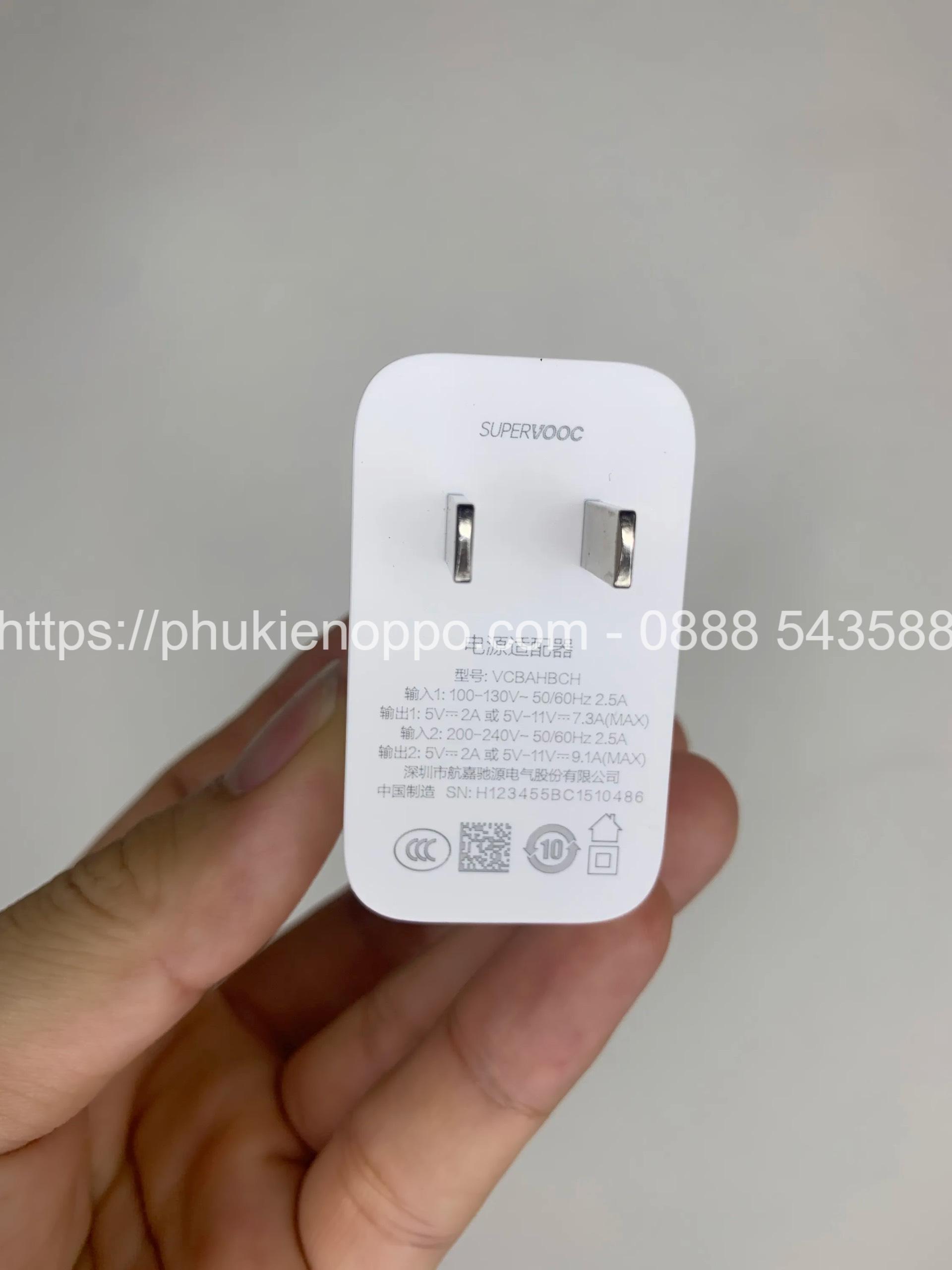 Bộ Sạc Siêu Nhanh SuperVOOC 3.0 80W Cho OPPO - Hàng Chính Hãng