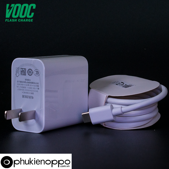 Bộ Sạc Nhanh Oppo VOOC 4.0 - Công suất 30W - Cáp sạc VOOC USB-C (Xanh)