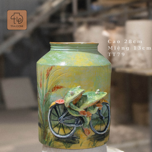 Thạp Đắp Chú Ếch Đạp Xe