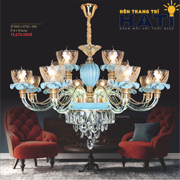 Đèn chùm led trang trí thiết kế tinh xảo xu hướng cổ điển