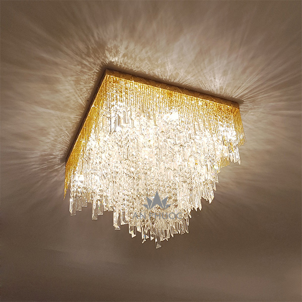 Đèn chùm pha lê vuông