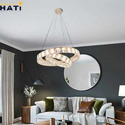 Đèn thả pha lê hiện đại mang lại vẻ đẹp sang trọng