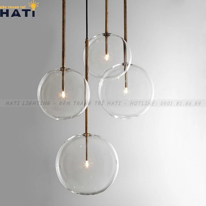 đèn thả thuỷ tinh tròn