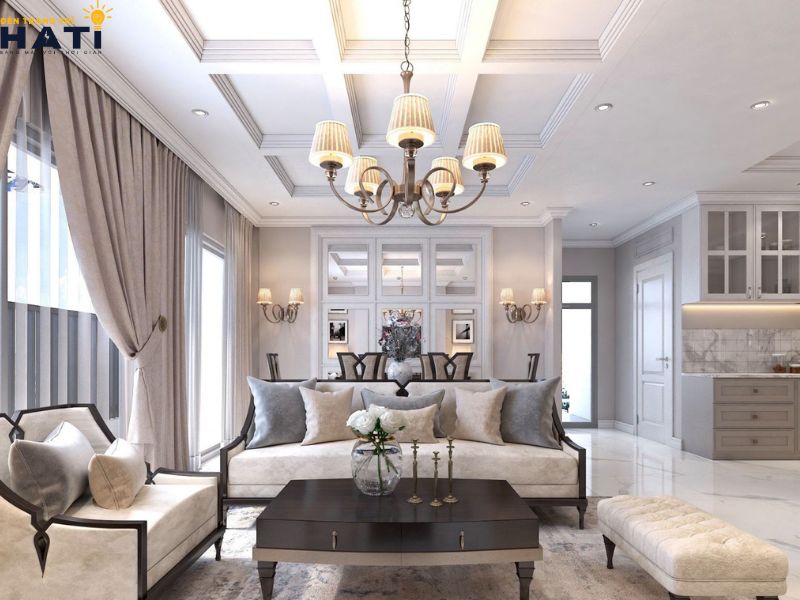 Sử dụng đèn thả trần vintage cho phòng khách, phòng ăn hoặc hành lang