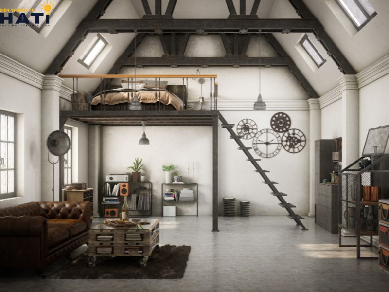 Đèn thả vintage thích hợp trong phong cách Industrial