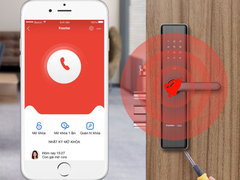 Tính năng cảnh báo an ninh thông minh của khoá