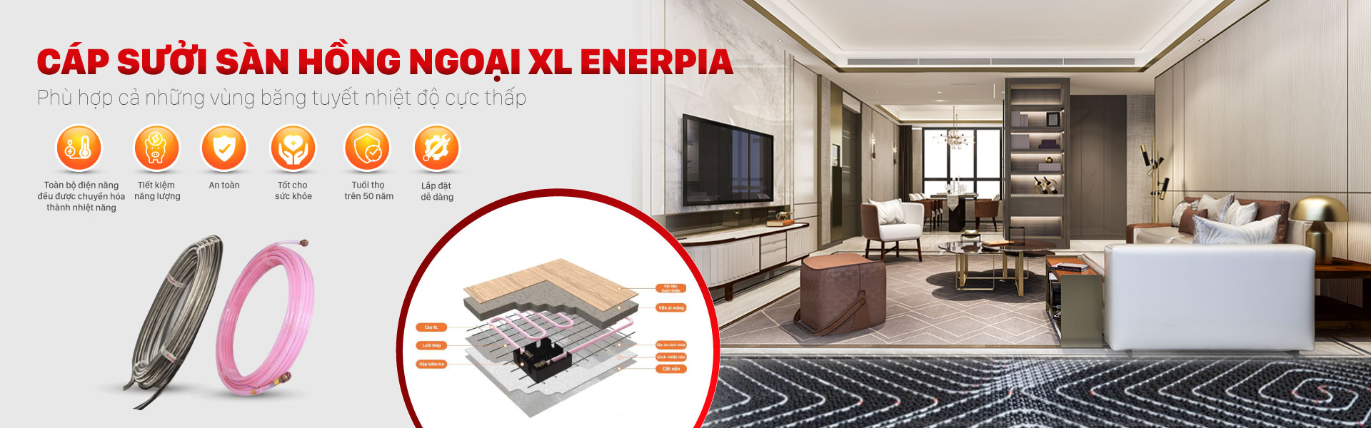 Cáp Sưởi Sàn Hồng Ngoại XL Enerpia 