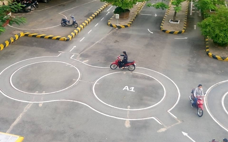 Cấu trúc phần lý thuyết của bài thi bằng lái xe máy có tổng 25 câu hỏi