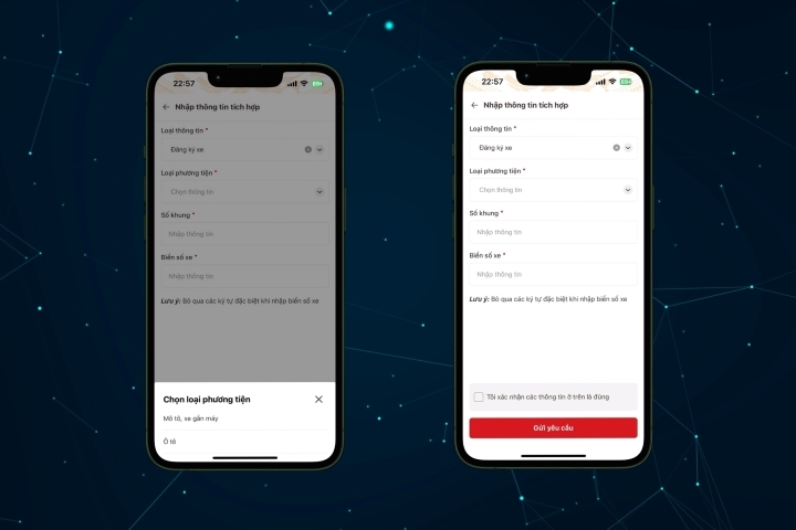 Điền đầy đủ và chính xác các thông tin được yêu cầu