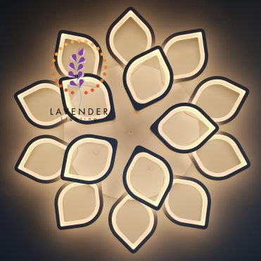 Đèn LED mâm Dimmer hoa sen 15 cánh nhỏ