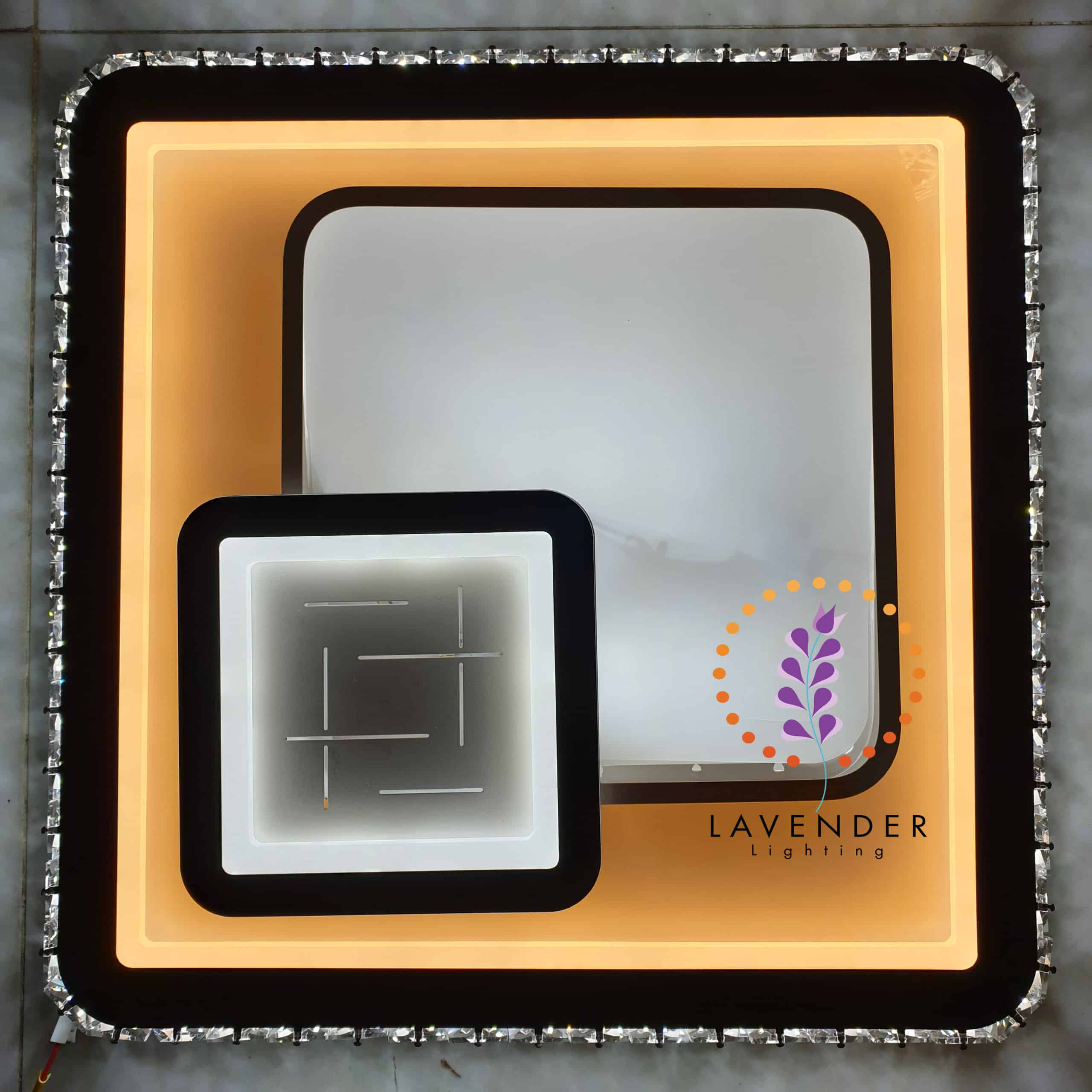 Đèn LED mâm Dimmer hình vuông