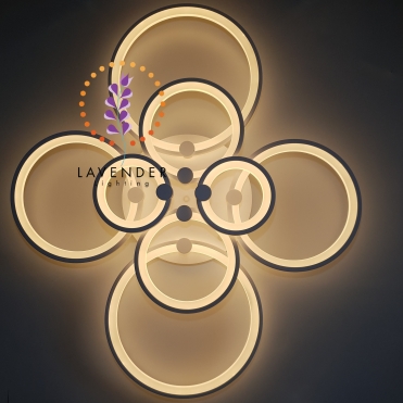 Đèn LED mâm Dimmer hoa hải đường