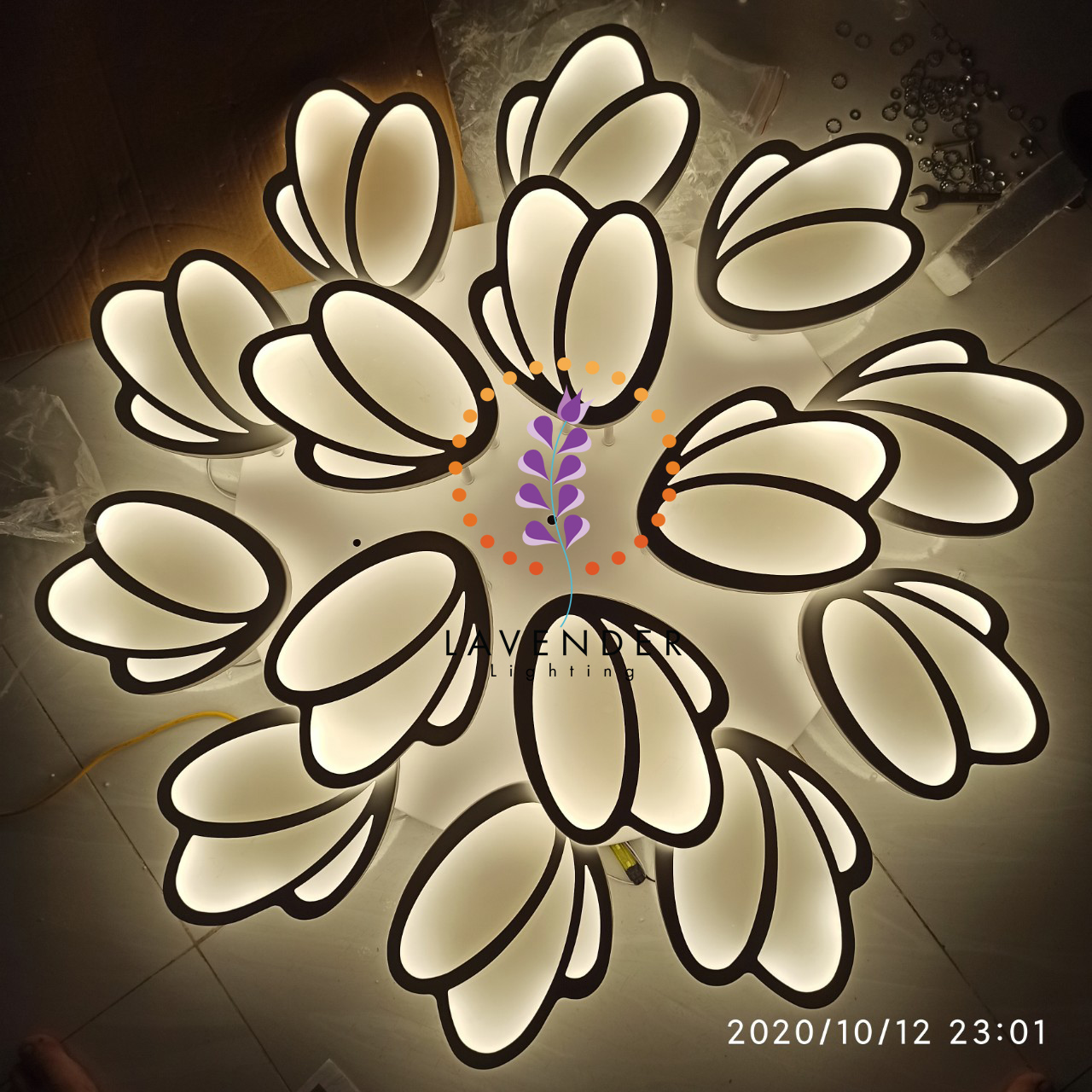 Đèn LED mâm Dimmer hình lá bầu dục