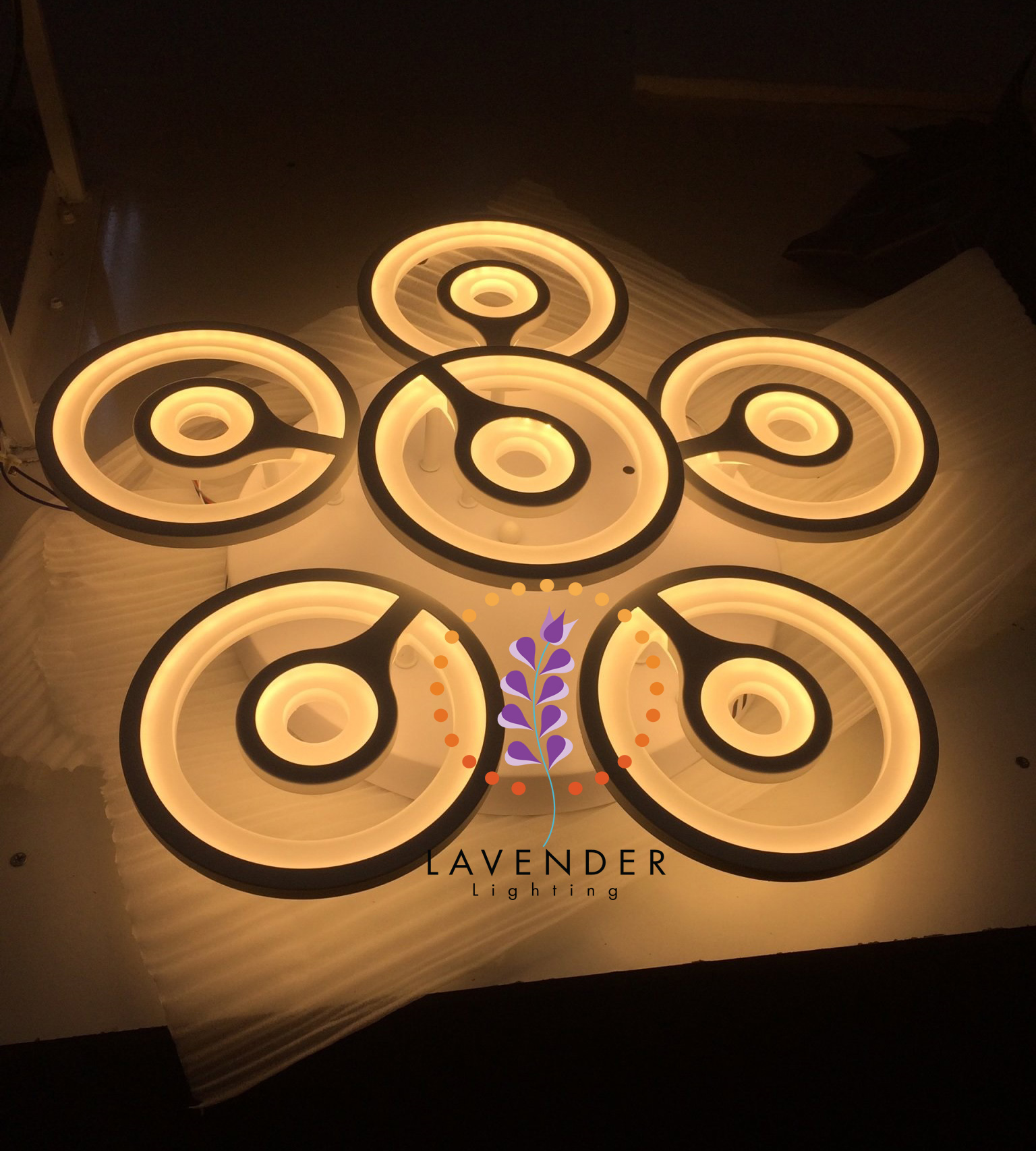 Đèn LED mâm Dimmer hình xoắn ốc