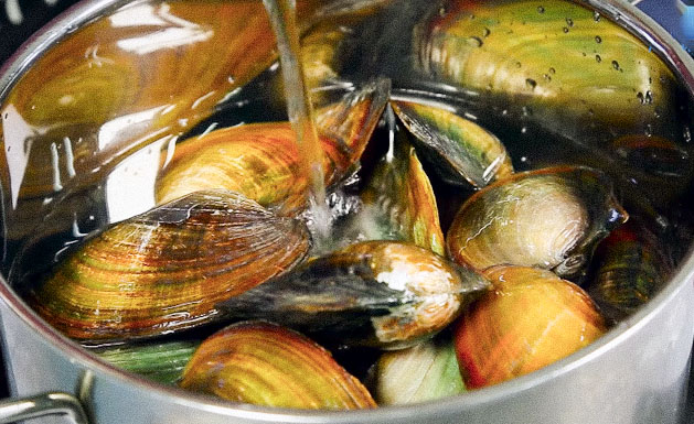Để làm món Canh trai nấu chua ngon, nguyên liệu cần được rửa sạch