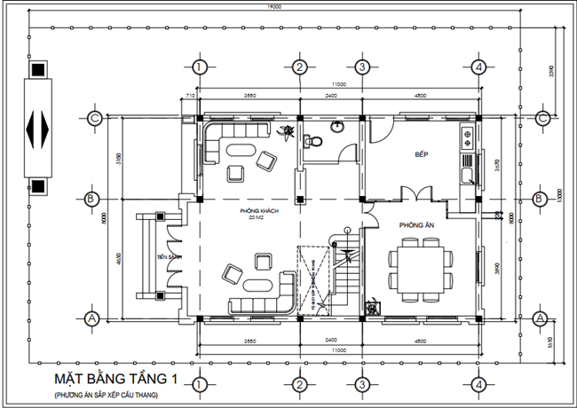 bản vẽ mặt bằng bố trí nội thát
