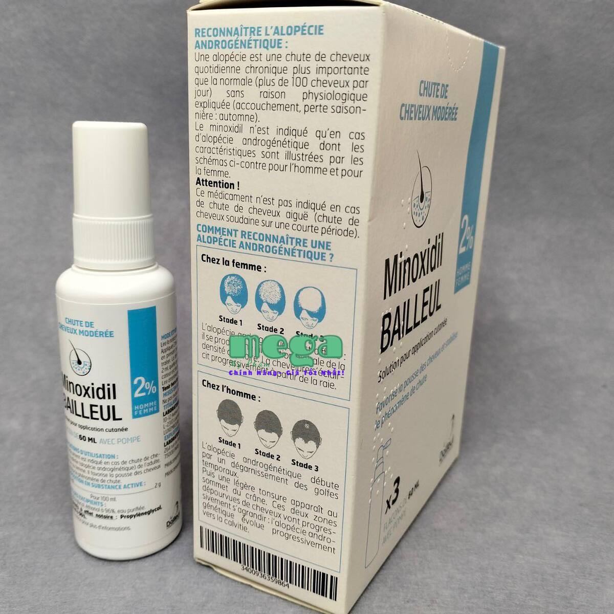 Minoxidil 2% Bailleul phap