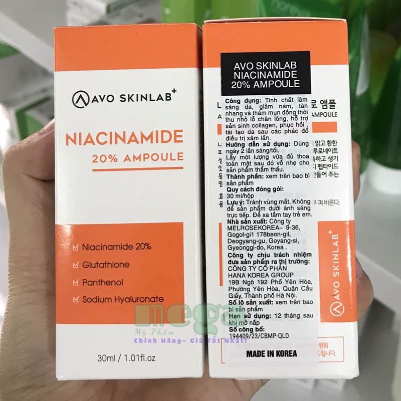 Serum Avo Skinlab Niacinamide 20 Ampoule copy