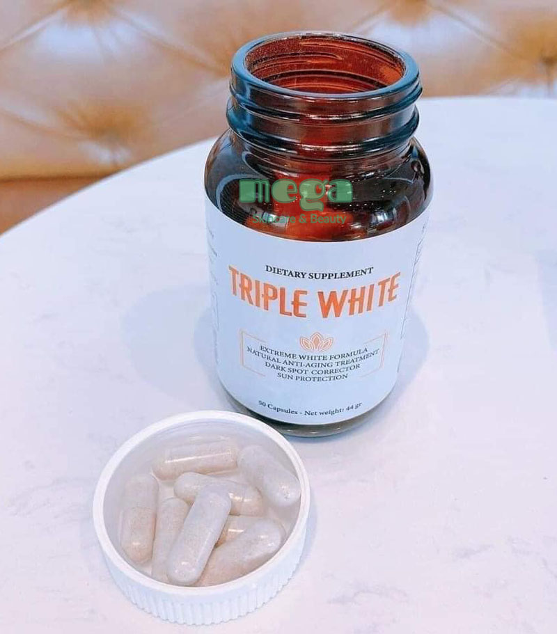 triple white dietary supplement 50 capsules made in usa