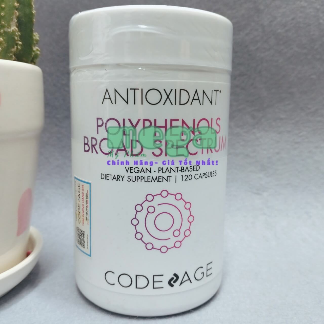 VIÊN UỐNG CHỐNG NẮNG CODEAGE ANTIOXIDANT POLYPHENOLS BROAD SPECTRUM 120V
